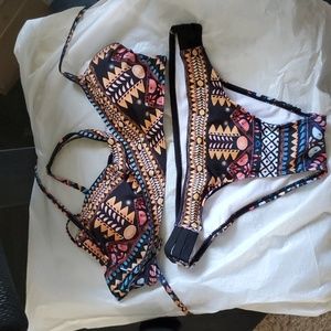 Top tier Brazilian bikini Aztec print
